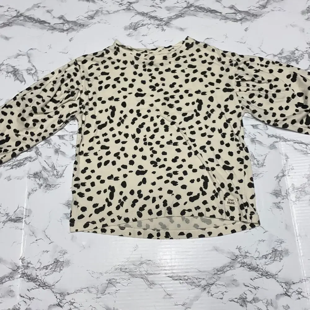 Zara Girls Set of 2 Shirts Girls Youth Size 8-9 Animal Print & Sweatshirt